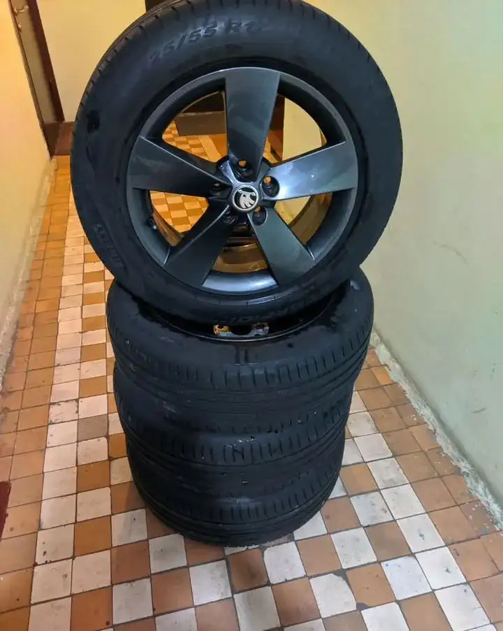 Колеса в сборе Лето R17 Skoda 225/55 - Колеса и диски (Запчасти) в Тюмень