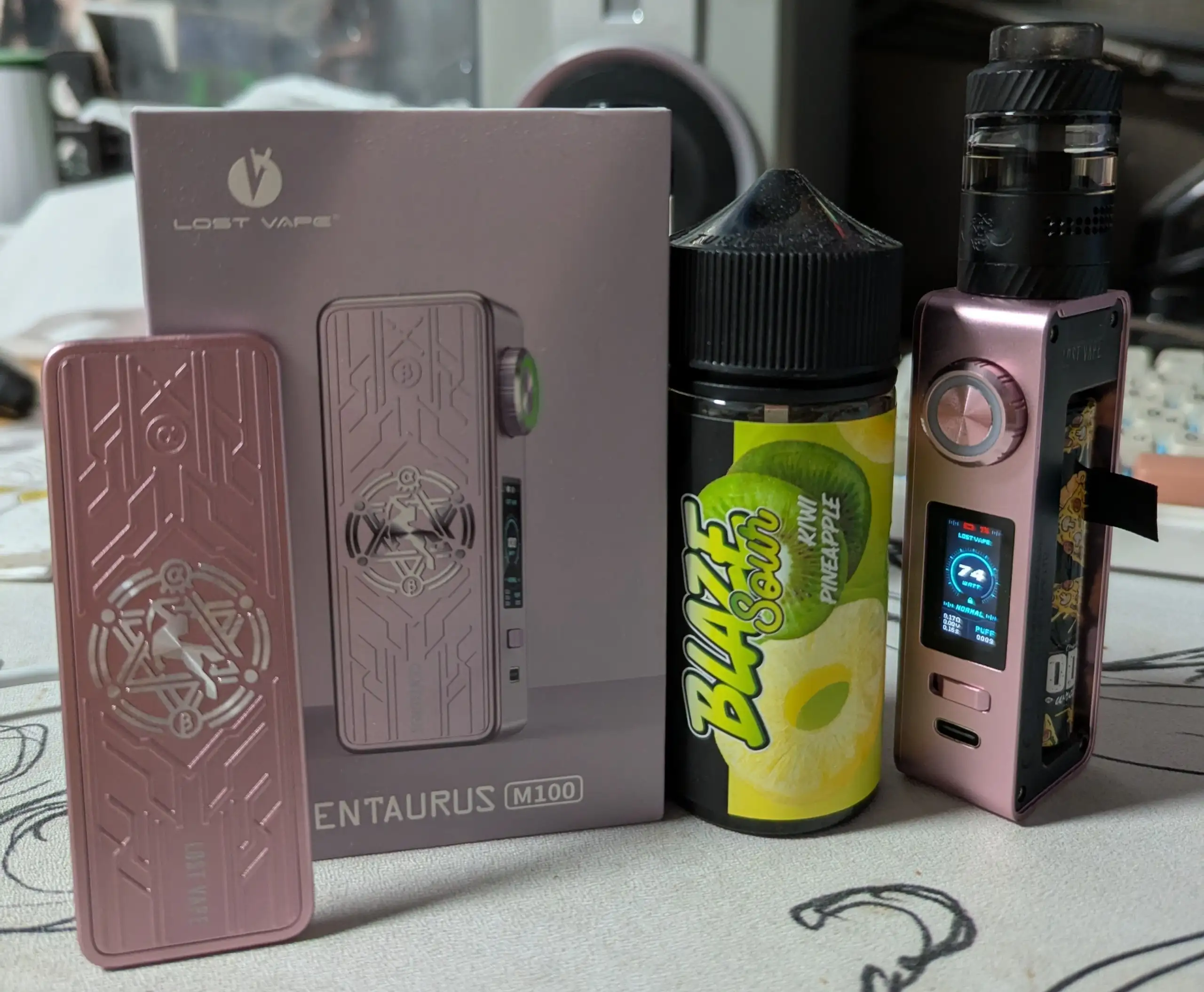 CENTAURUS M100 HELLBEAST RTA с АКБ и жидкостью - Электронные сигареты и вейпы (Электроника) в Магнитогорск