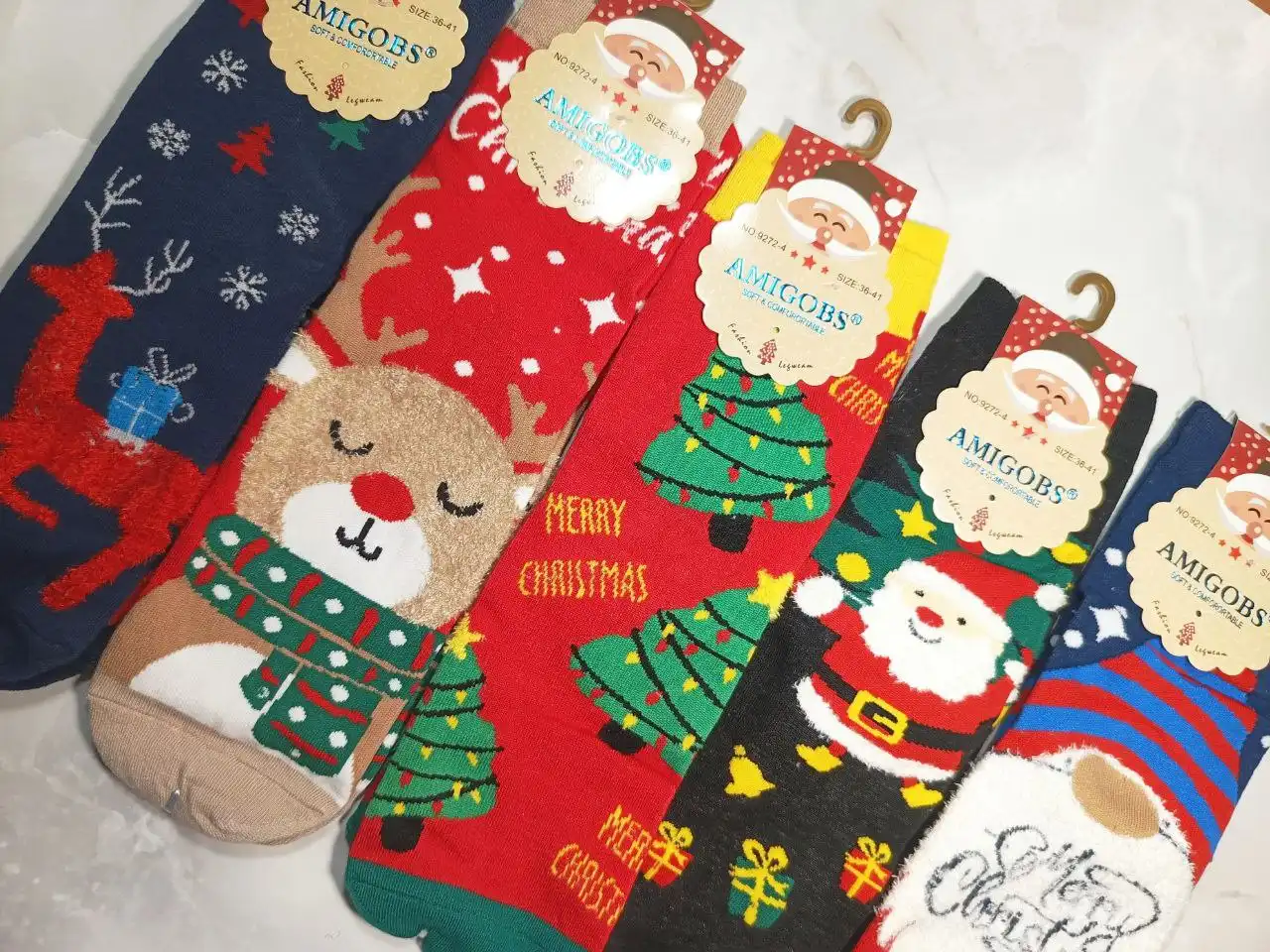 Новогодние женские носки 10 пар