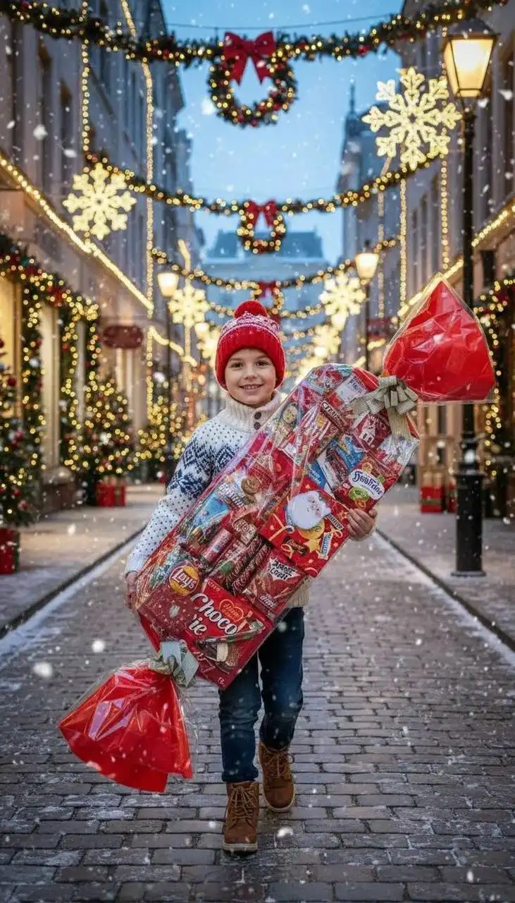 Новогодние гигантские конфеты 65*135см 2025-2026