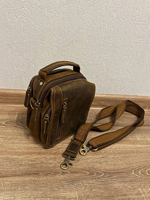Мужская сумка из натуральной кожи винтажного стиля - Комбинезон в Балашиха