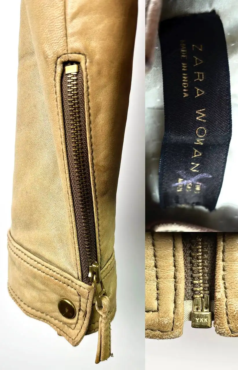 Кожаная куртка Zara Archive б/у - Верхняя одежда (Одежда) в Балашиха