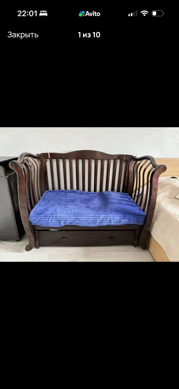 Детская кроватка с пеленальным комодом - Детская мебель (Товары для детей) в Балашиха