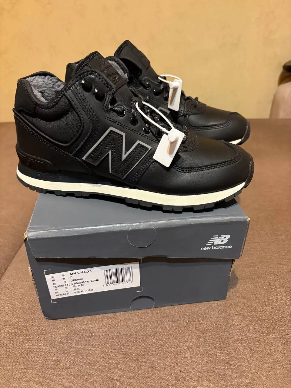 New balance 574 mid Black новые кожаные демисезонные - Обувь (Одежда) в Москва, Люберцы
