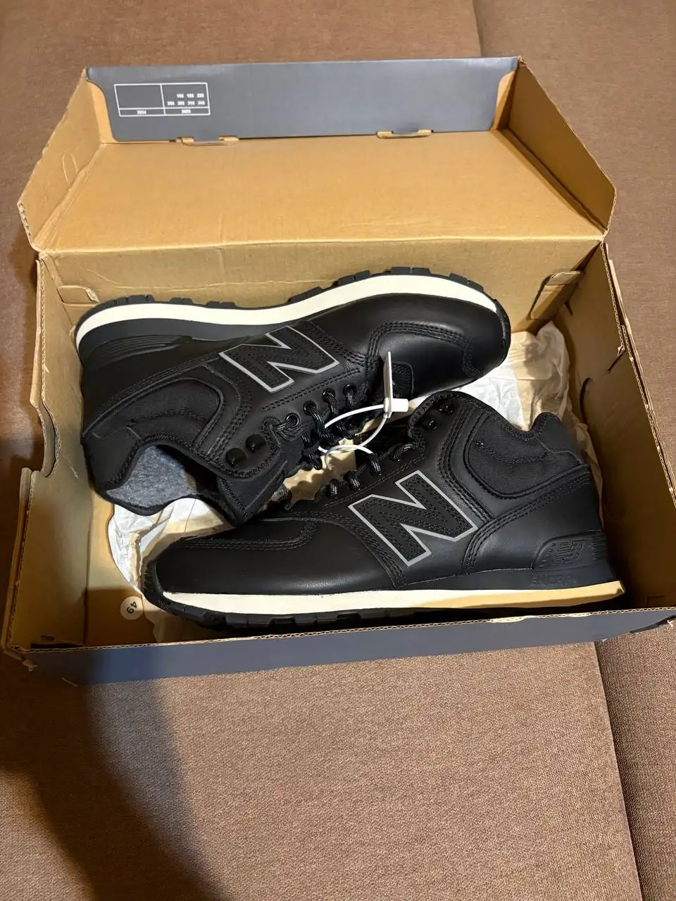 New balance 574 mid Black новые кожаные демисезонные - Обувь (Одежда) в Москва, Люберцы