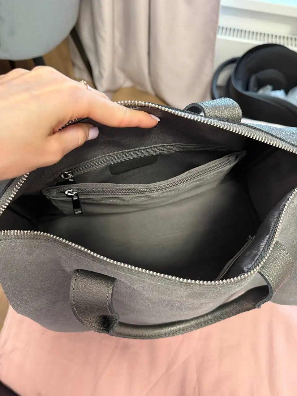 Женская сумка NOSI из натуральной кожи и замши - Сумки (Одежда) в Балашиха