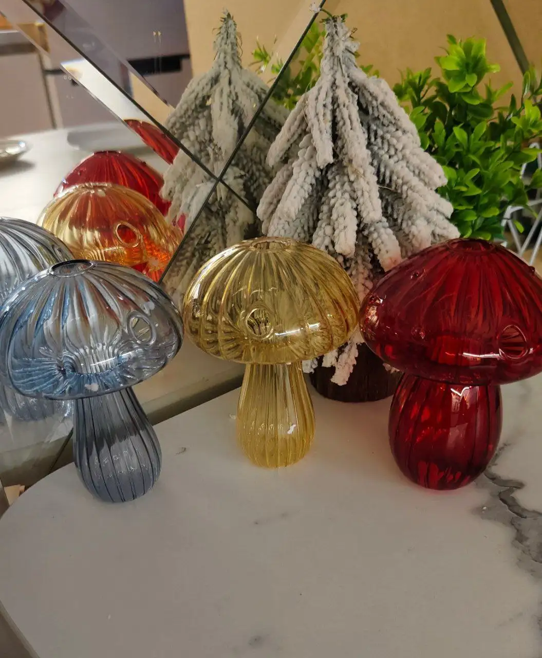 Стеклянные декоративные вазы для цветов 4 шт - Декор (Барахолка) в Балашиха