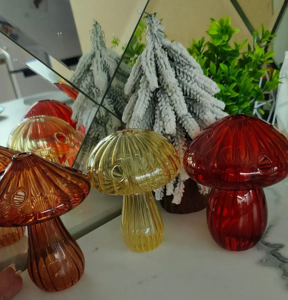 Стеклянные декоративные вазы для цветов 4 шт - Декор (Барахолка) в Балашиха