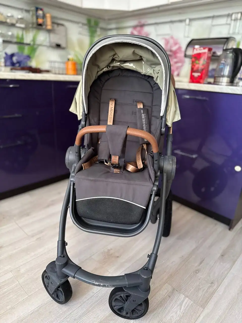 Коляска 2в1 Happy Baby Mommer Pro Oliva б/у - Коляски (Товары для детей) в Балашиха