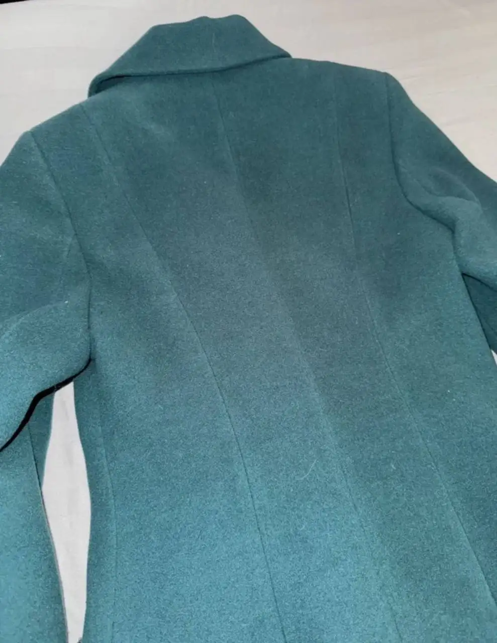 Изумрудное женское шерстяное пальто с поясом - Верхняя одежда (Одежда) в Балашиха