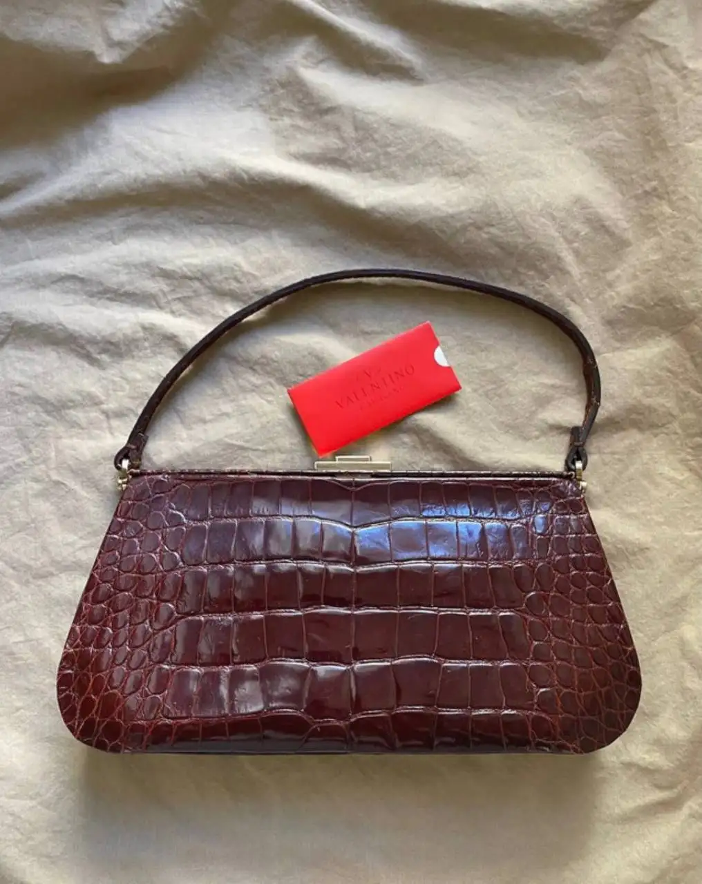 Сумочка Valentino Garavani из крокодила с камнями - Сумки (Одежда) в Балашиха