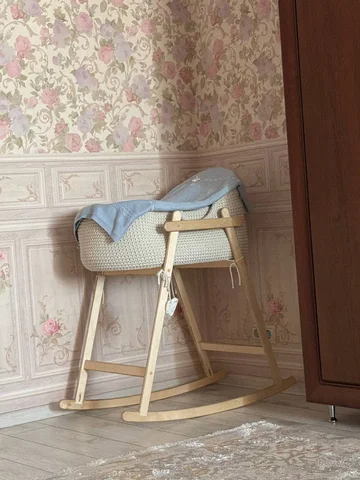 Продам детскую вязаную колыбель с качалкой - Колыбели/кроватки в Балашиха