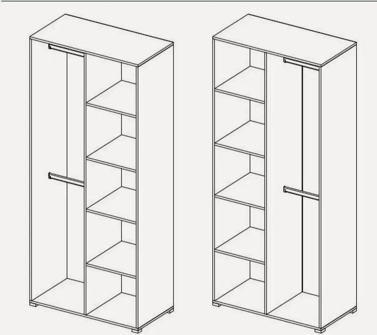 Шкаф двухстворчатый распашной - Мебель (Барахолка) в Балашиха