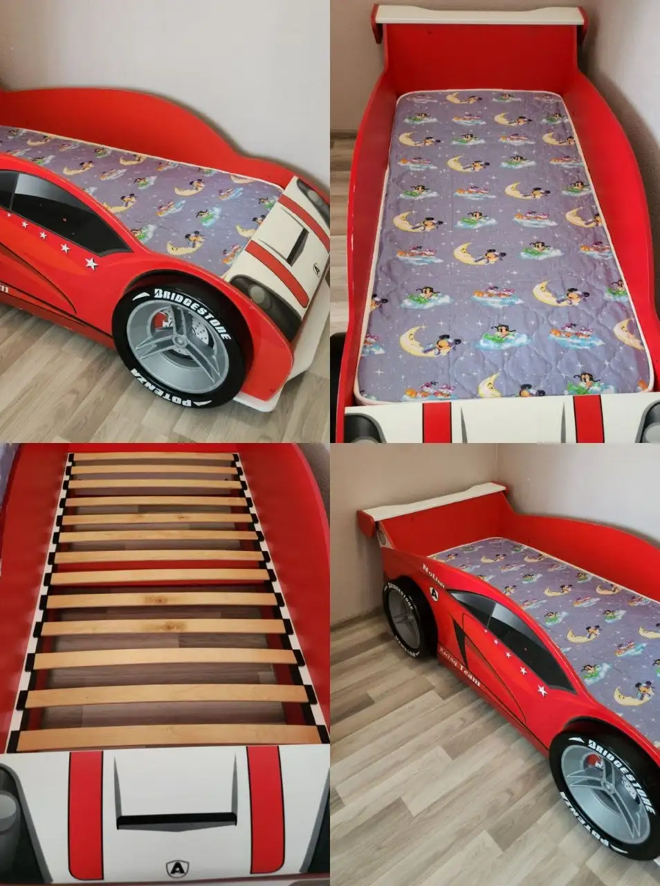 Продается детская кровать-машинка с матрацем - Детская мебель (Товары для детей) в Балашиха