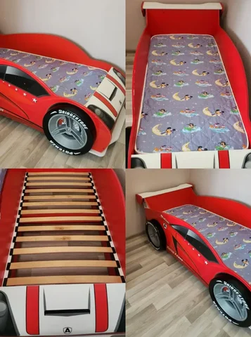 Продается детская кровать-машинка с матрацем - Колыбели и кроватки в Балашиха