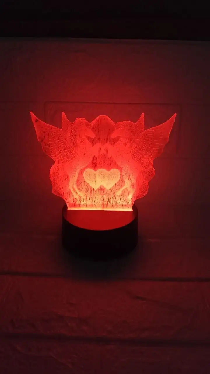 Ночник 3D Единороги настольный с ДУ пультом USB Type-C - Электроника (Барахолка) в Балашиха