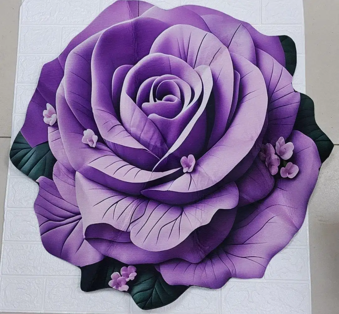 Коврик Фиолетовая Роза 3D - Ковры (Для дома и дачи) в Балашиха