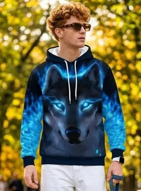 Худи с принтом волка, славянский символ 2026 - Худи (Одежда) в Балашиха