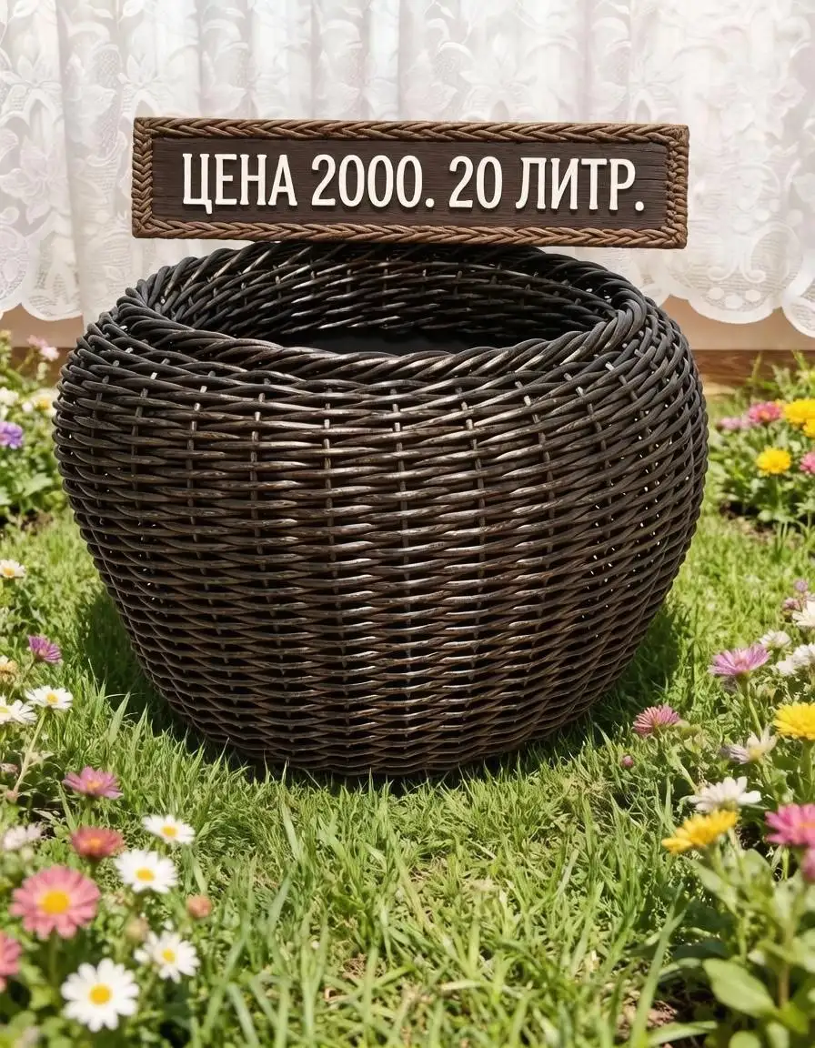 Кашпо для цветов из искусственного ротанга - Для дома и дачи в Балашиха