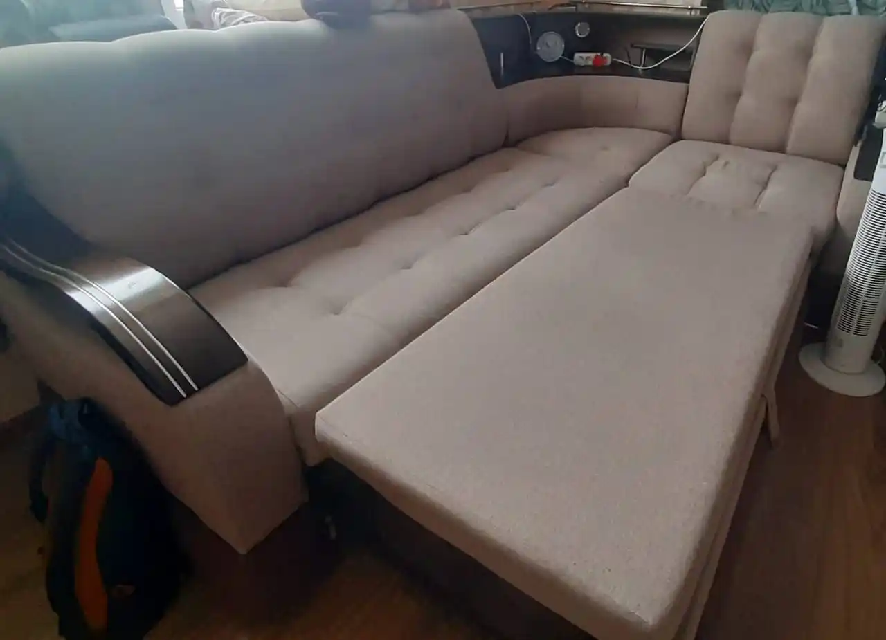 Диван угловой из рогожки