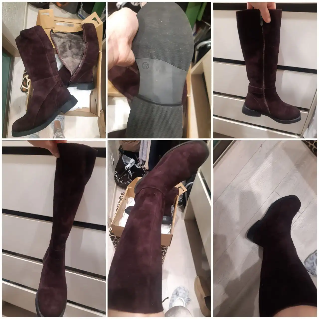 Ботинки замшевые овчинные 37 размер