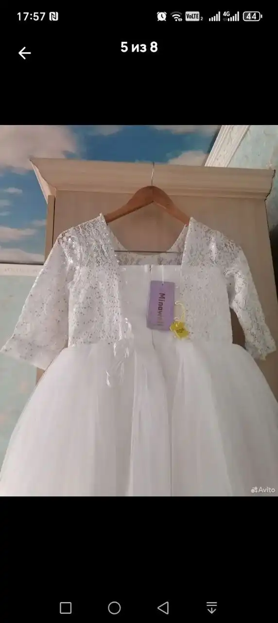Нарядное платье для девочки размер 34