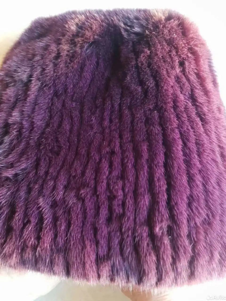 Фиолетовая меховая женская шапка с кошачьими ушками - Головные уборы (Одежда) в Тарасовка