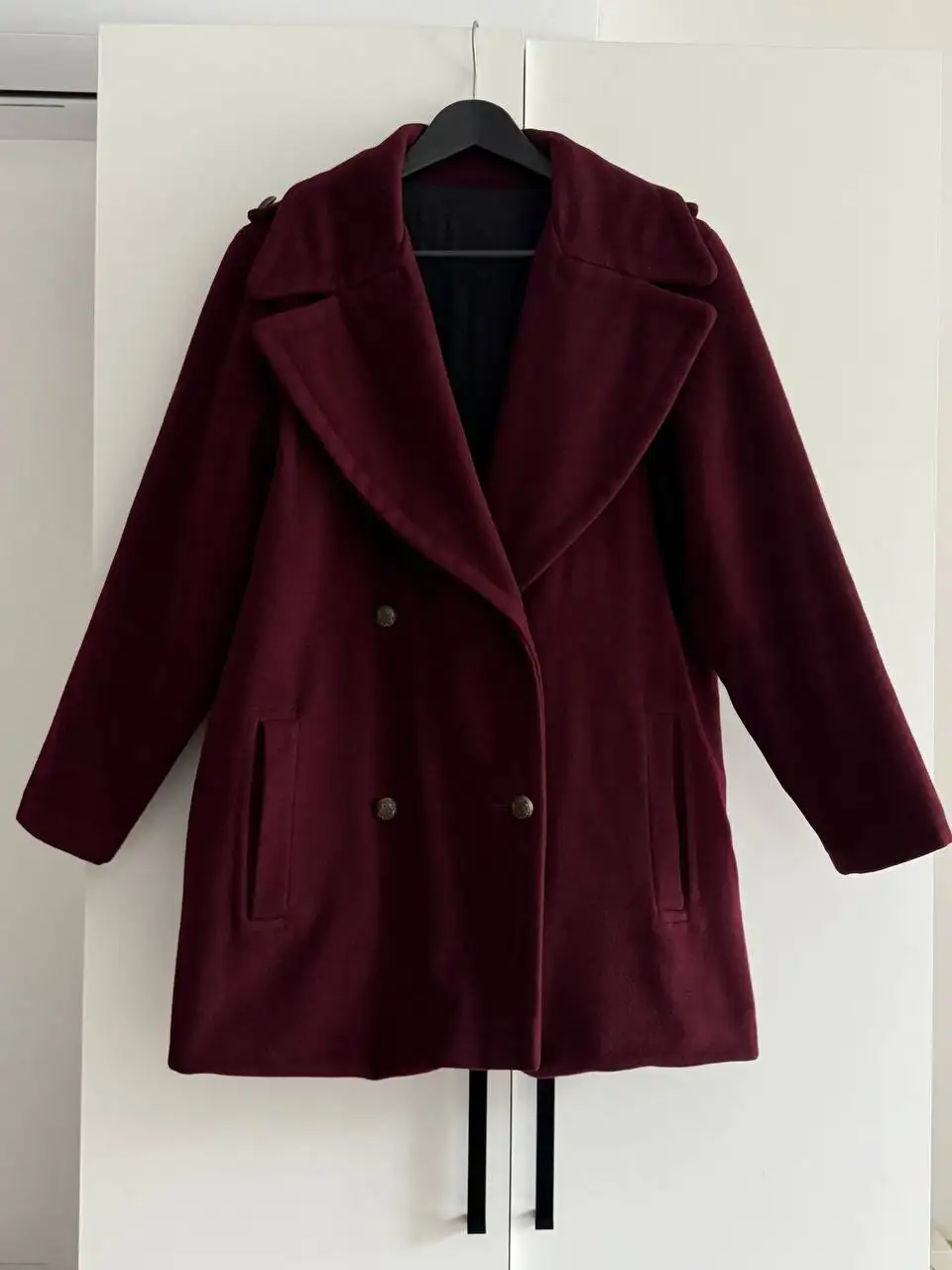 Продам женское пальто бордового цвета из кашемира и шерсти - Верхняя одежда (Одежда) в Мытищи