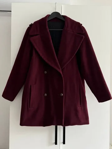 Продам женское пальто бордового цвета из кашемира и шерсти - Верхняя одежда в Мытищи
