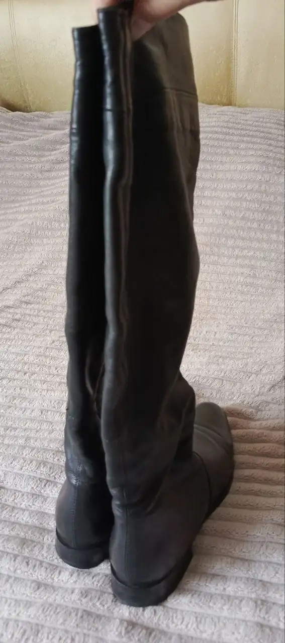 Женские сапоги высокие из натуральной кожи - Обувь (Одежда) в Мытищи