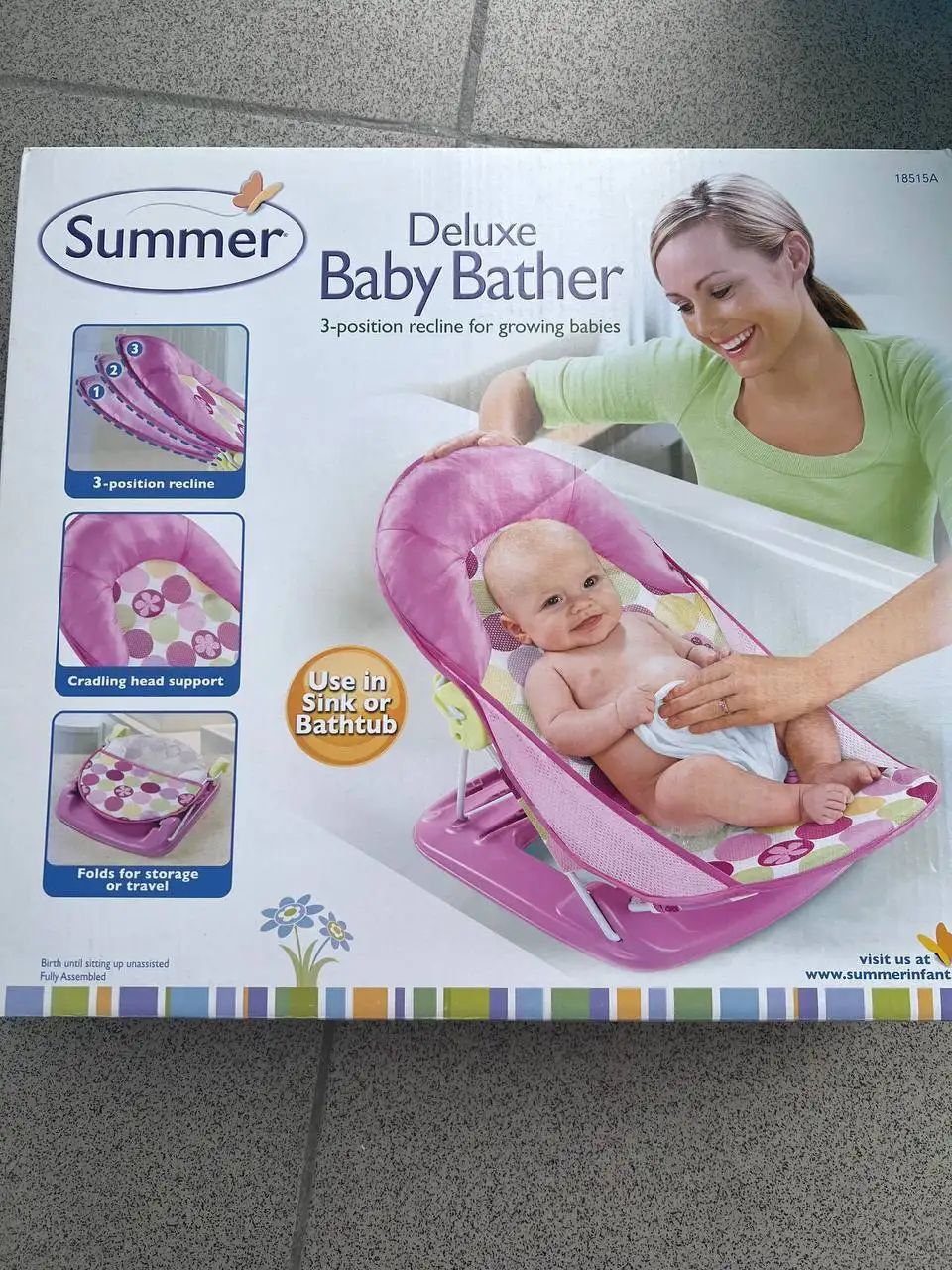 Шезлонг/горка для купания Summer Infant складной - Для купания (Товары для детей) в Мытищи