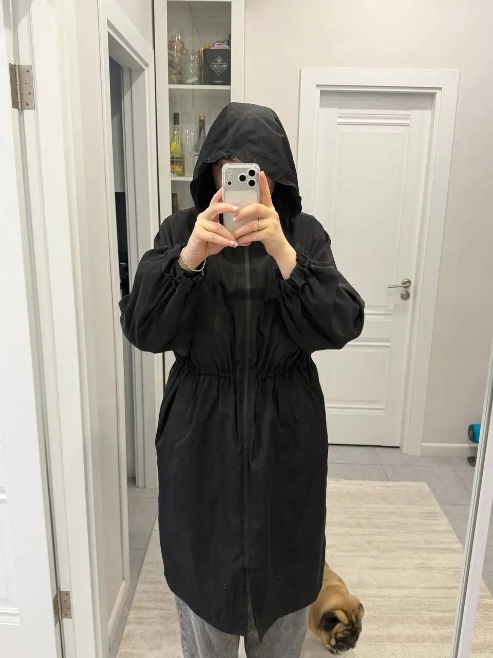 Черный плащ-дождевик Reserved L в отличном состоянии - Верхняя одежда (Одежда) в Медведково