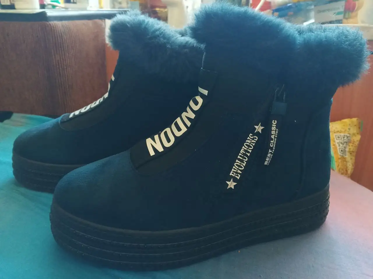 Ботинки женские нат. замша и мех размер 38 - Обувь (Одежда) в Мытищи