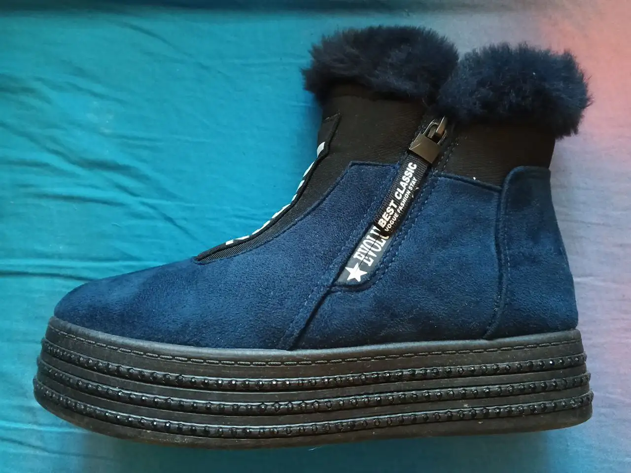 Ботинки женские нат. замша и мех размер 38 - Обувь (Одежда) в Мытищи