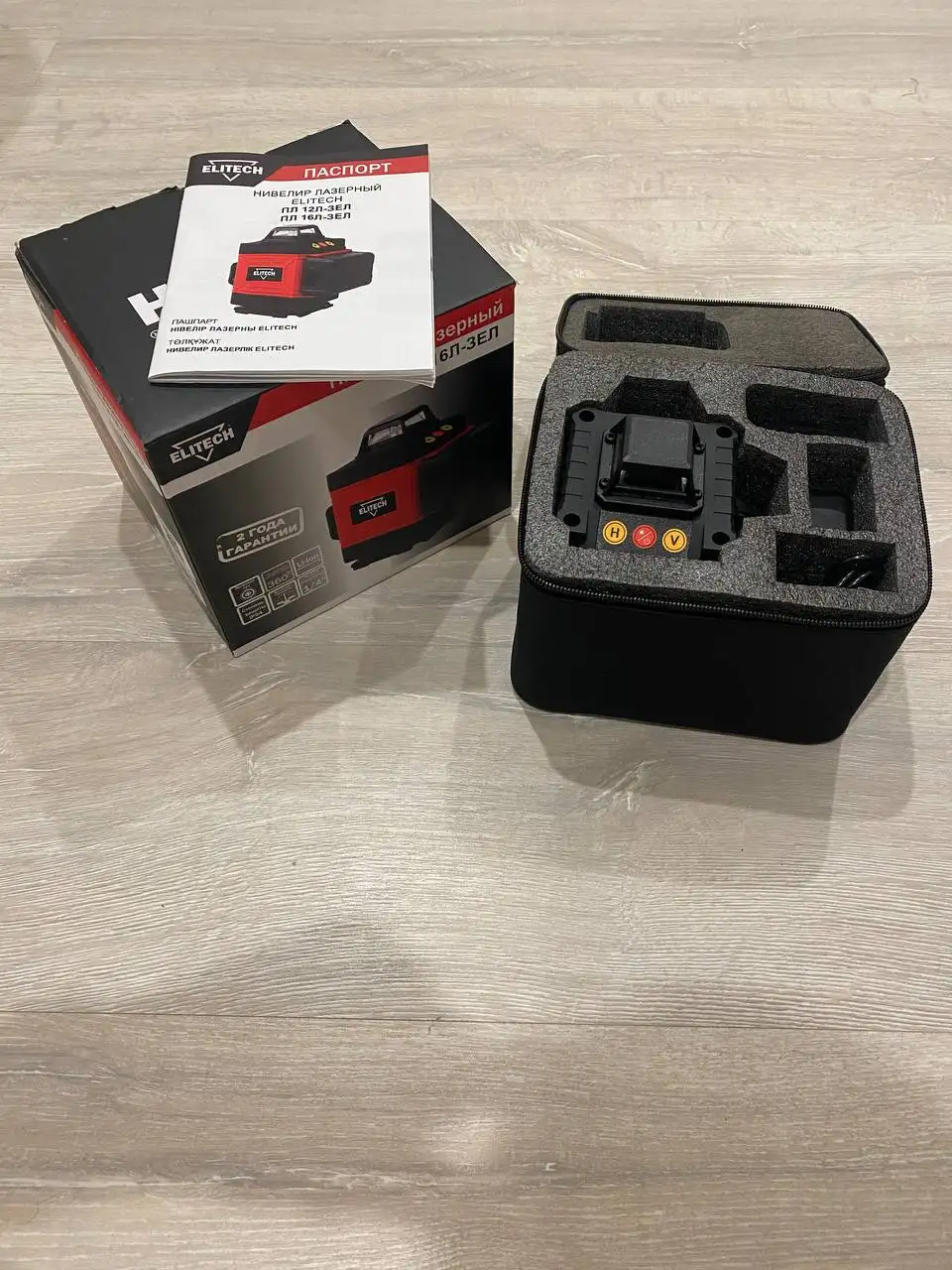 Новый Нивелир лазерный Elitech 16Л-ЗЕЛ зеленый луч, 25 м - Строительные инструменты (Барахолка) в Пушкино