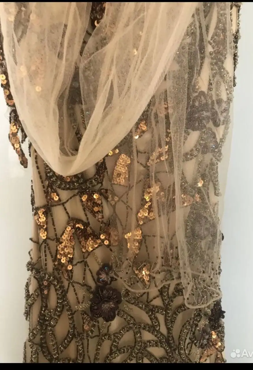 Вечернее платье с бисером и пайетками, размер 42-44 - Вечерние платья (Одежда) в Москва