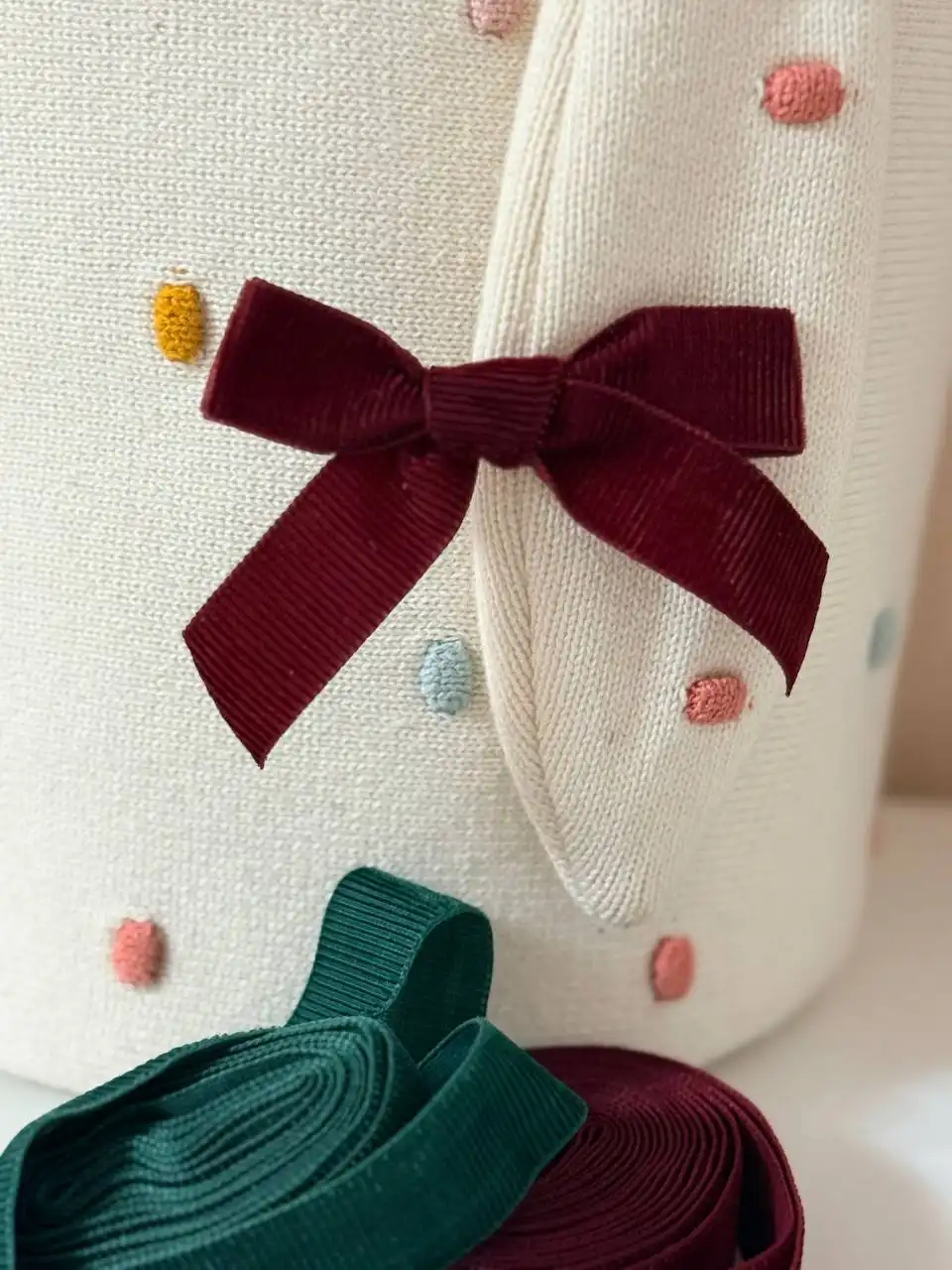 Утонченный бархатный бант заколка ручной работы