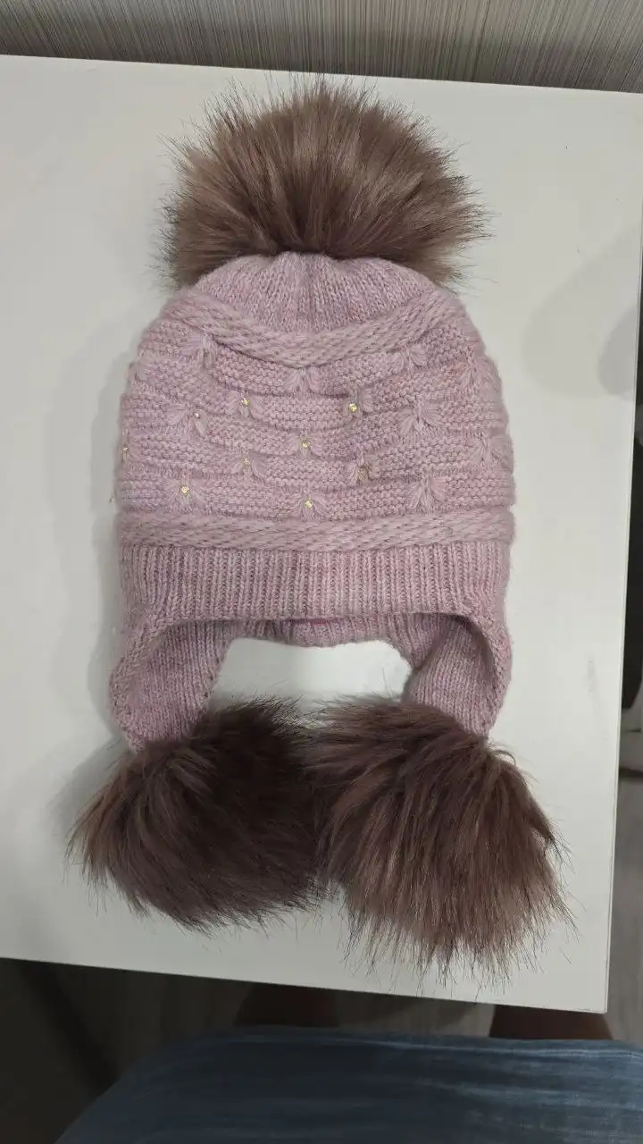 Теплая шерстяная шапка для взрослых