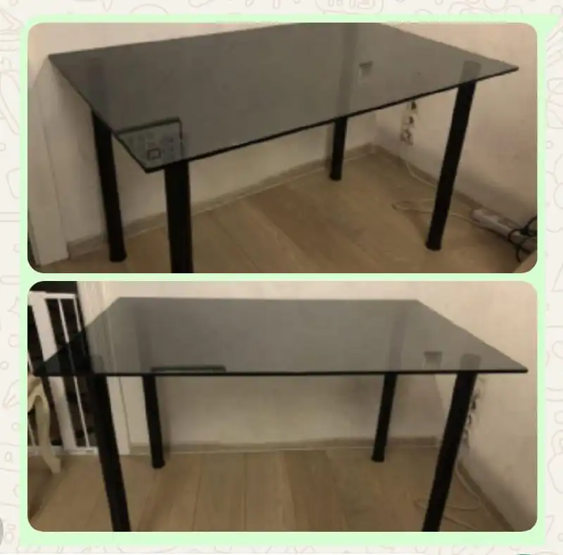 Продается стеклянный стол ИКЕА черный 118x75