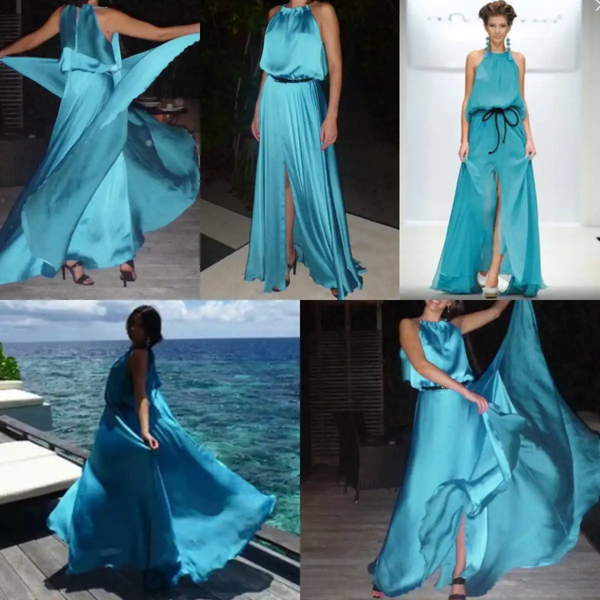 Дизайнерское платье AnnaIvanova бирюзовое