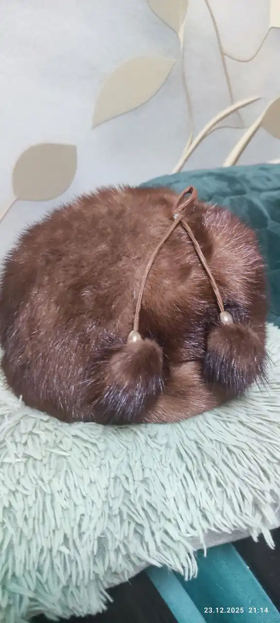 Норковая шапка новая