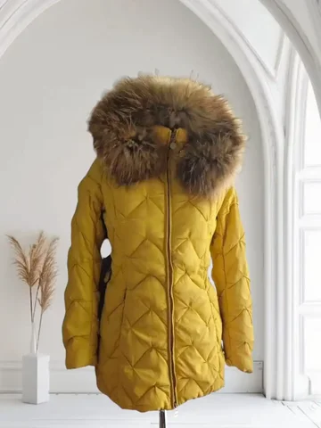 Зимний женский пуховик жёлтого цвета, размер 42 (S) - частное объявление в Королёв