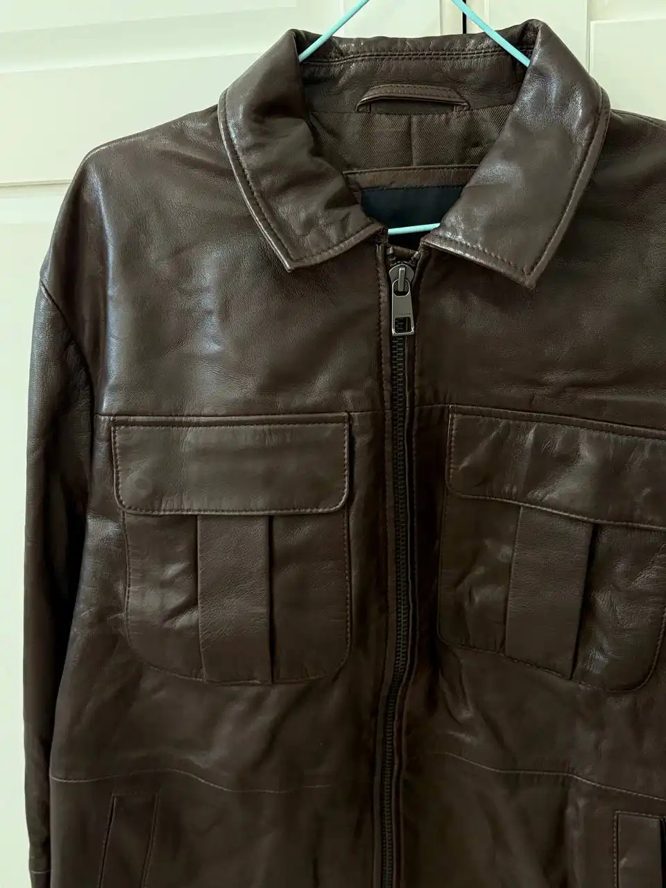 Кожаная куртка мужская коричневая - Верхняя одежда (Одежда) в Москва
