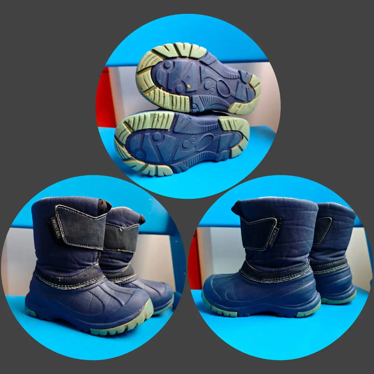 Сноубутсы синего цвета, размер 26-27 - Обувь (Одежда) в Королёв