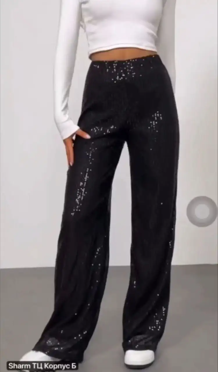 Новые штаны с пайетками 42/46 - Штаны/Брюки (Одежда) в Балашиха
