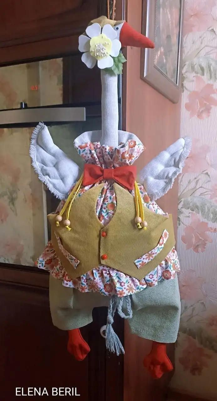 Гусь 'Лютик' - шарнирная кукла для интерьерного декора - Куклы и коллекционные фигурки (Хобби и отдых) в Балашиха