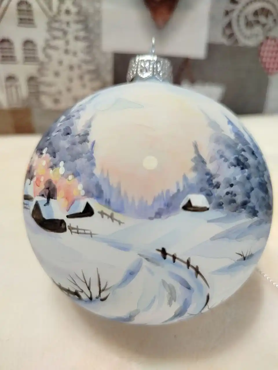 Стекло с круговой росписью