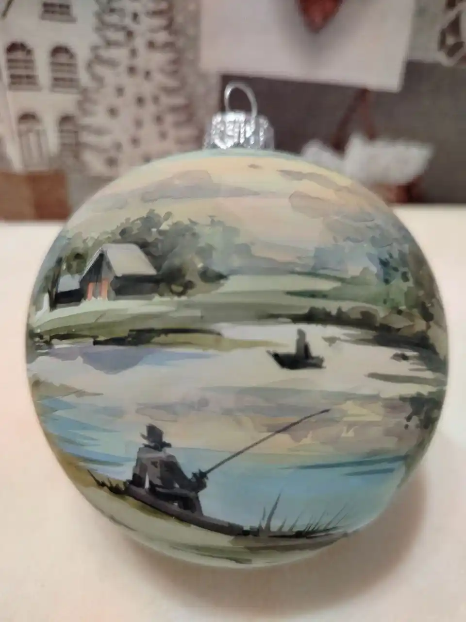 Стекло с круговой росписью