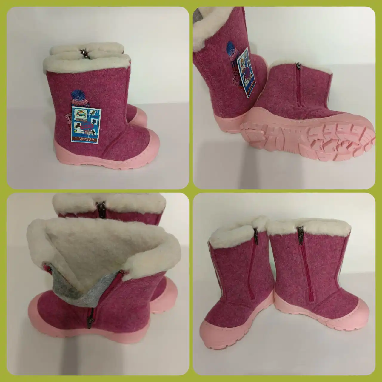 Зимние сапожки натуральная шерсть