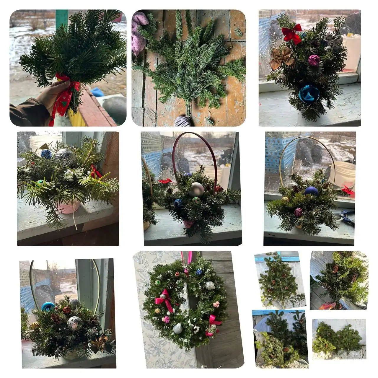 Изделия из натуральной елки с ароматом